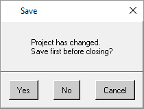 Save Confirmation Window