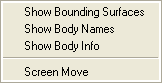 Bodies Display Options