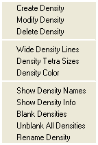 Density Options Window