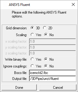 Ansys Fluent Options