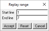 Replay Range window