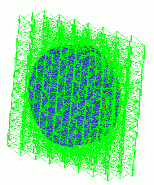 Tetra Enclosing the Full Geometry in Wire Frame Mode