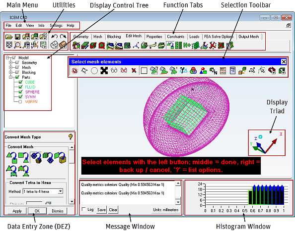 Ansys ICEM CFD User Interface Components