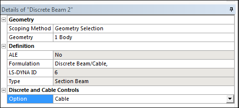 Discrete and Cable Controls when the Option is set to Cable