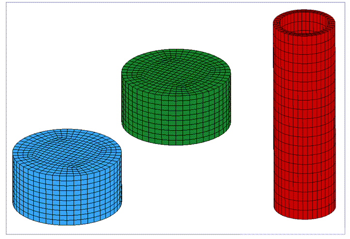 Magnets mesh and cylinder mesh