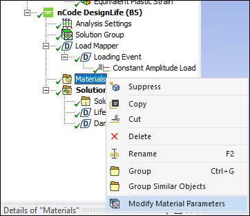 Modify Material Parameters