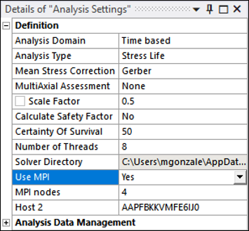 MPI configuration for DesignLife