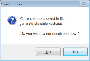 The Save and run Dialog Box