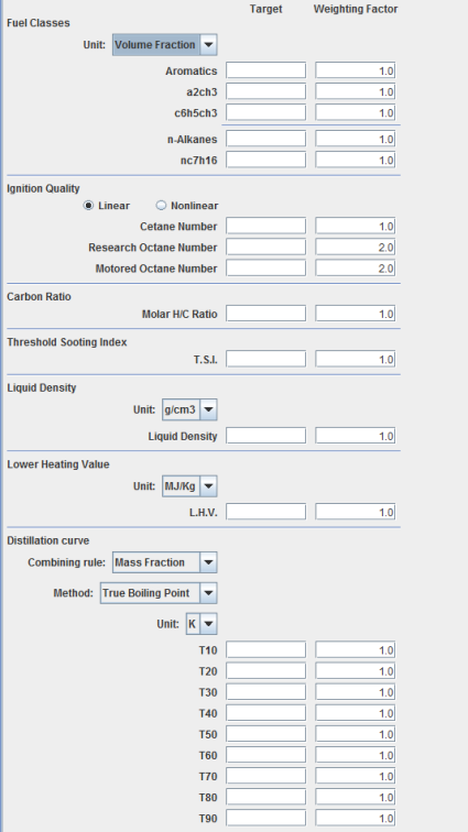 Specifying targets