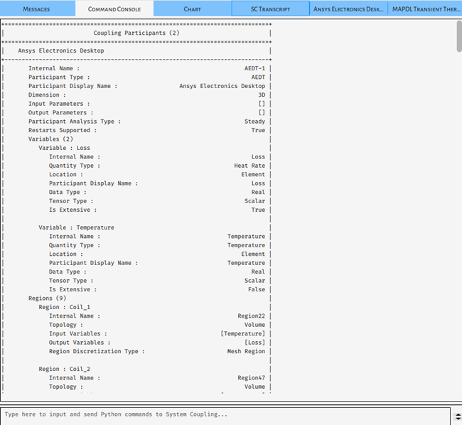 Command Console tab