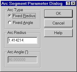 Arc Segment Parameter Dialog