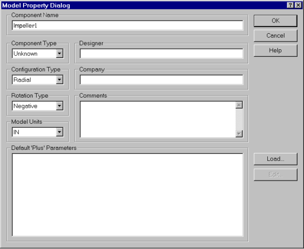 Model Property Dialog