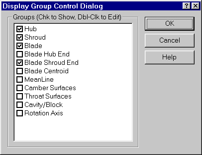 Display Group Control Dialog