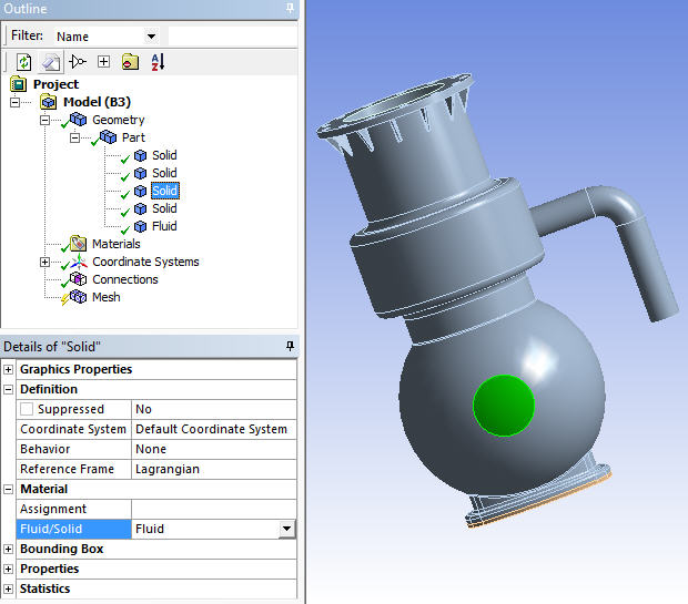 Changing the Fluid/Solid Material Property of a Body