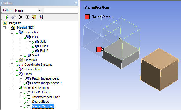 SharedVertices Named Selection