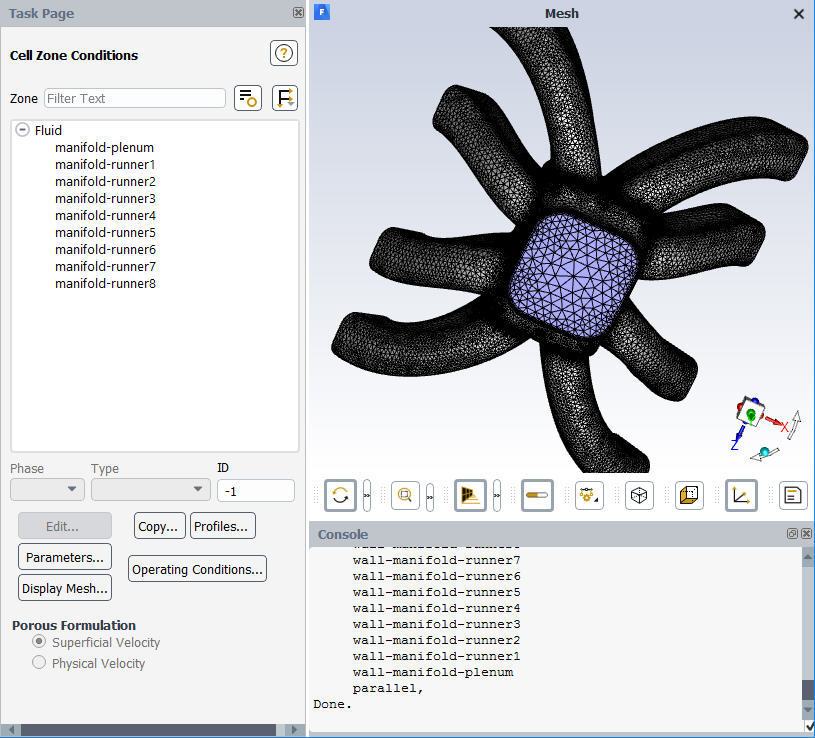 Continuum Zone Names and Types Transferred to Ansys Fluent