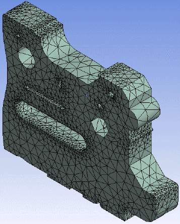 Example (f) Defeature Size Set to 1 and Min Size Limit Set to 0.5