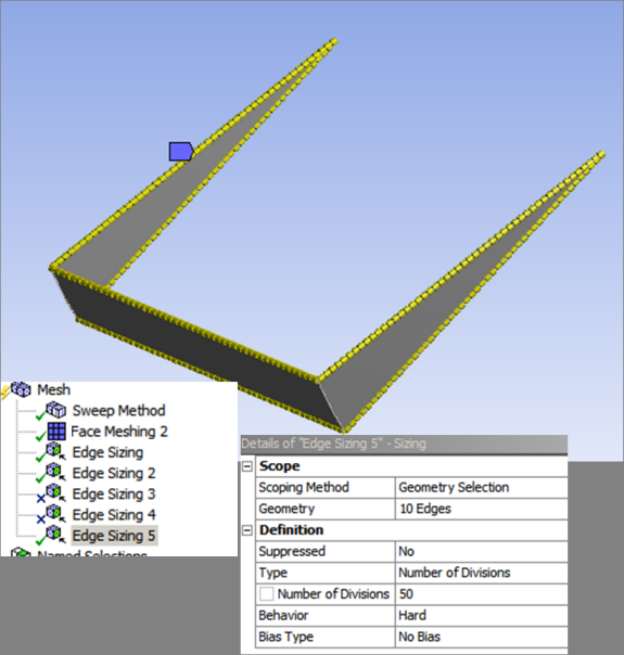 Axial Sweep Model: Hard Edge Sizing Control