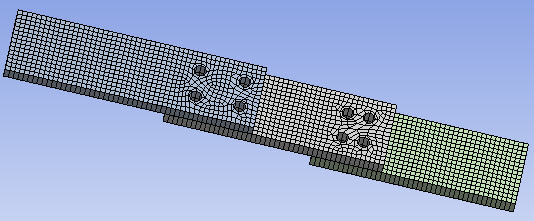 Three Plates Model Meshed with Thin Solid Sweeper