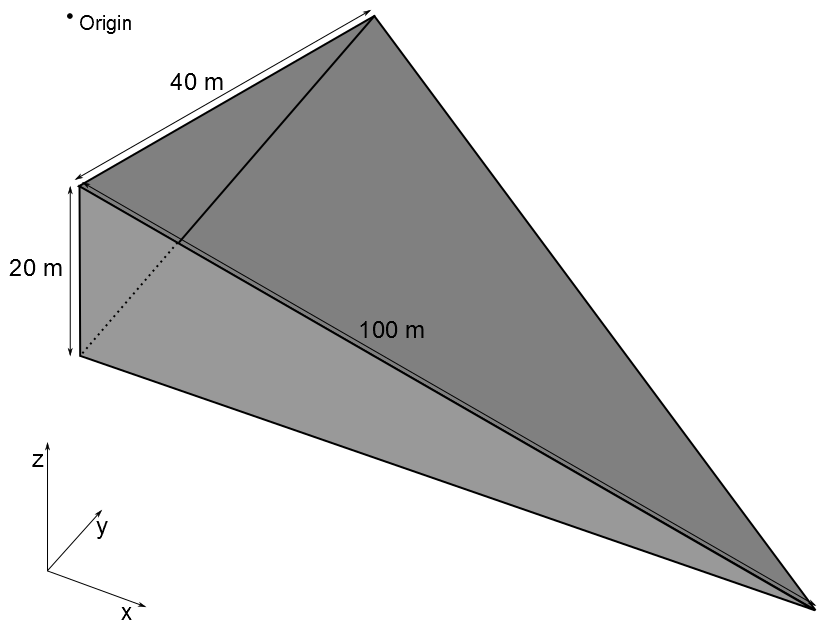 Problem Sketch of a Floating Inverted Pyramid