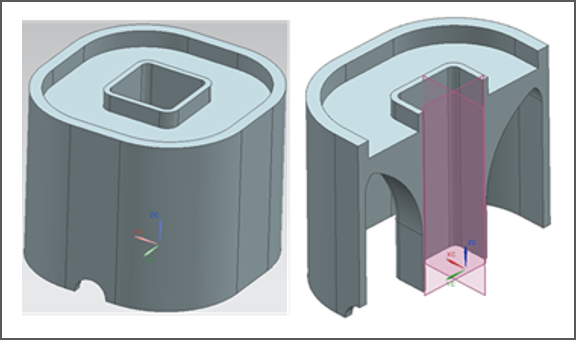 Schematic Showing Interior Thin Walls