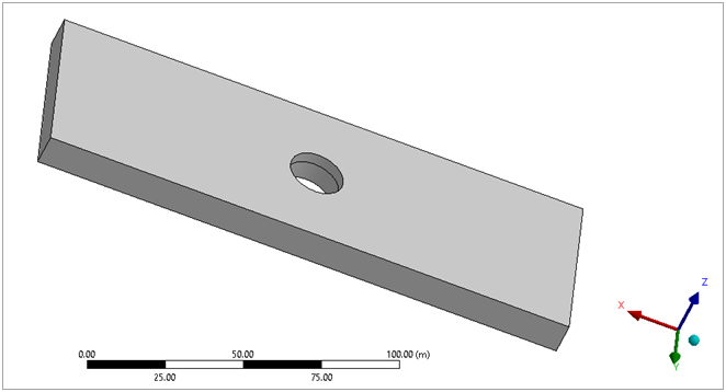 Problem Sketch of the Barge Model with a Circular Moonpool