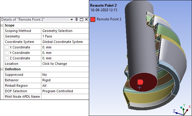 Rigid Remote Point Scoped to Bottom Face of Shaft