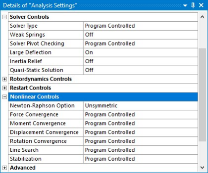 Details of Analysis Settings