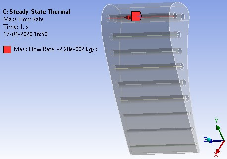 First Hole Mass Flow Rate