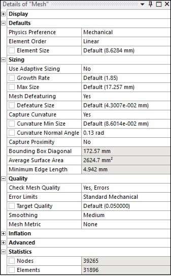 Mesh Settings Used