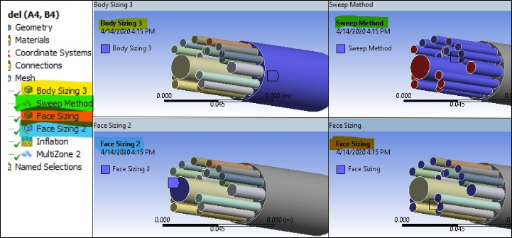 Mesh Controls: Body Sizing, Sweep Method, and Face Sizing