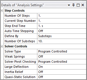 Coupled-field Static Analysis Settings