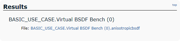 Virtual BSDF Bench Simulation Report - CPU