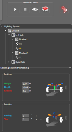 Modifying a Lighting System Position in the Editor