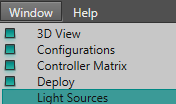 Source Panel Definition Managing Lights from the Light Sources Panel