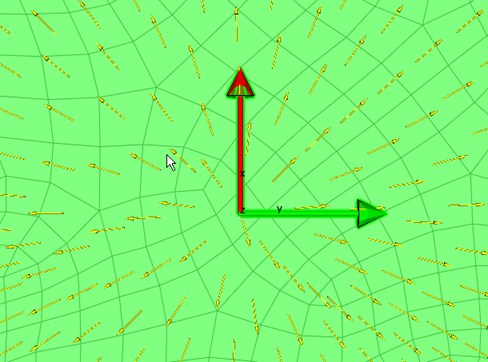 Oriented Selection Set with a Radial Rosette.