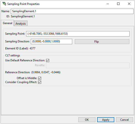 Sampling Point Properties (General Tab)