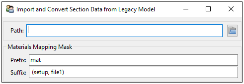 2.1.1.5. Import Section Data from Legacy Model