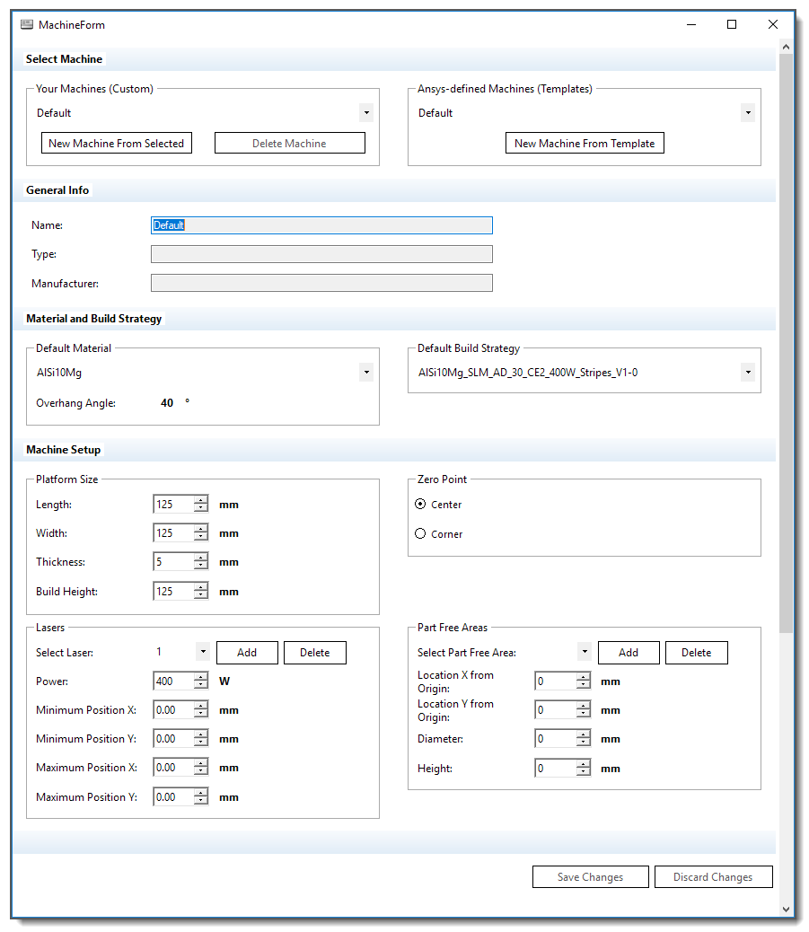 2.4. Build Volume Settings