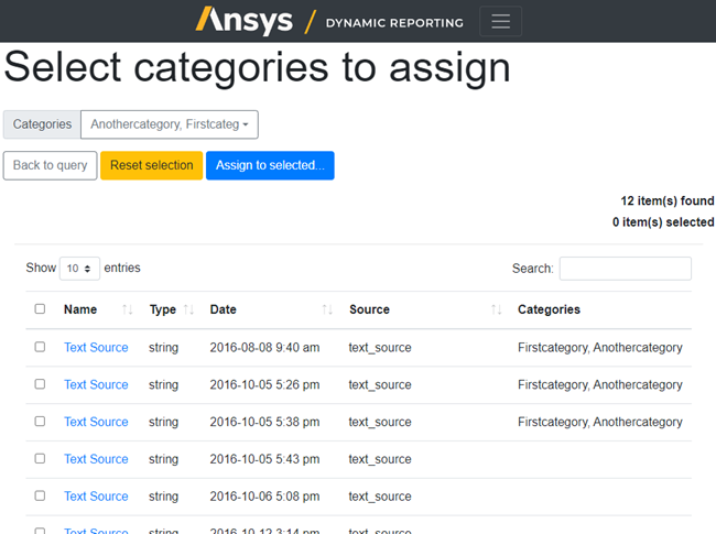 Assigning and Removing Categories for Multiple Items