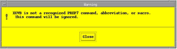 Mechanical APDL Message Box for Unknown Command