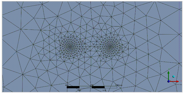 Mesh in the crack region: Crack-1 Analysis