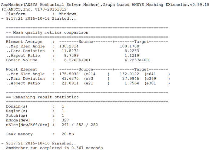 Example FEA Remesh Log File (2D)