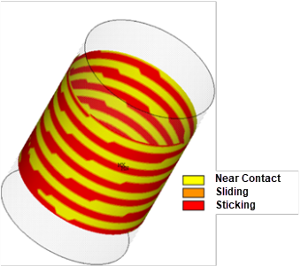 Contact Status of the Simplified Bolt-thread Model