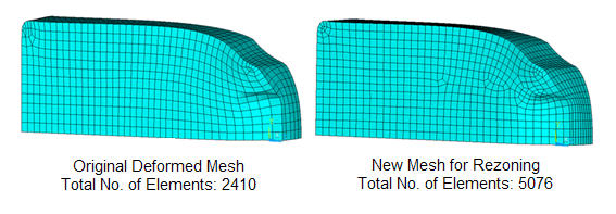 Original Deformed Mesh and Imported New Mesh