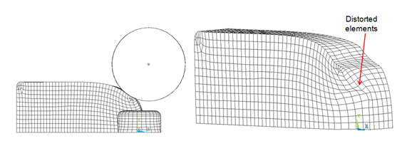 Deformation in First Load Step, 40th Substep