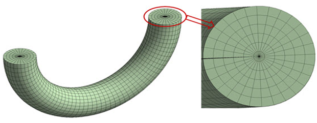 Sweep Mesh with SOLID186 Around Crack Front