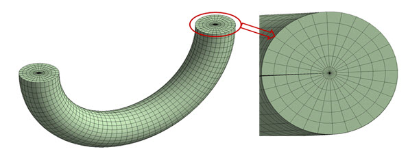 Sweep Mesh with SOLID186 Around Crack Front