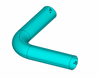 Midsurface Geometry of Elbow (SHELL281 Model)