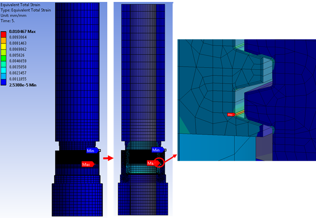 Total Mechanical Equivalent Strain After MAP2DTO3D